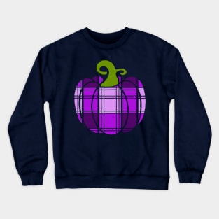 Violet Plaid Pumpkin Crewneck Sweatshirt